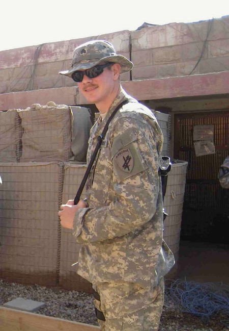 SGT Jobe Will on patrol while deployed in Iraq